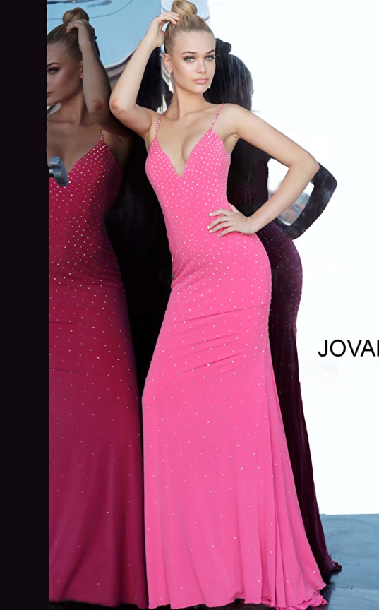 00625 Embellished Tie Back Jovani Prom Dress